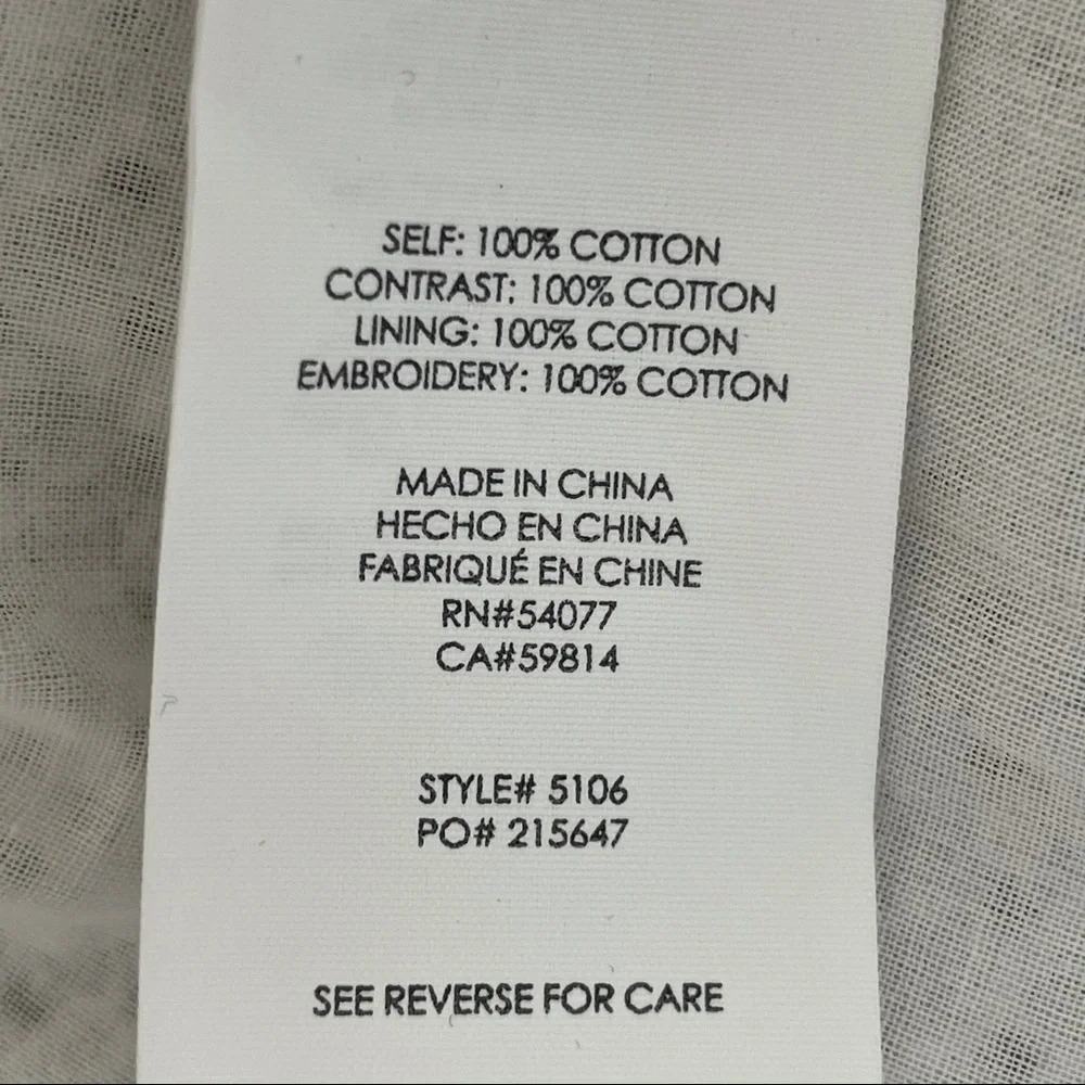 CAbi Lizzie White Eyelet Front Tie Dress #5106 - Picture 9 of 16